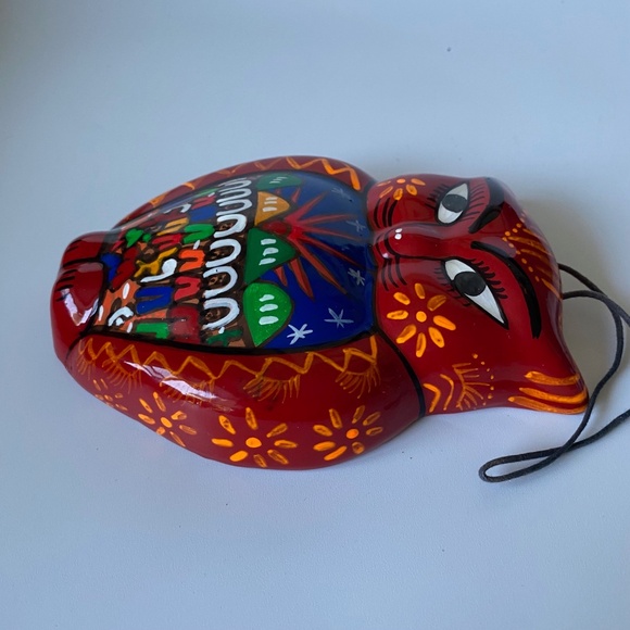 Owl Shaped 3D Wall Hanging: Mexican Folk Pottery - Picture 4 of 5